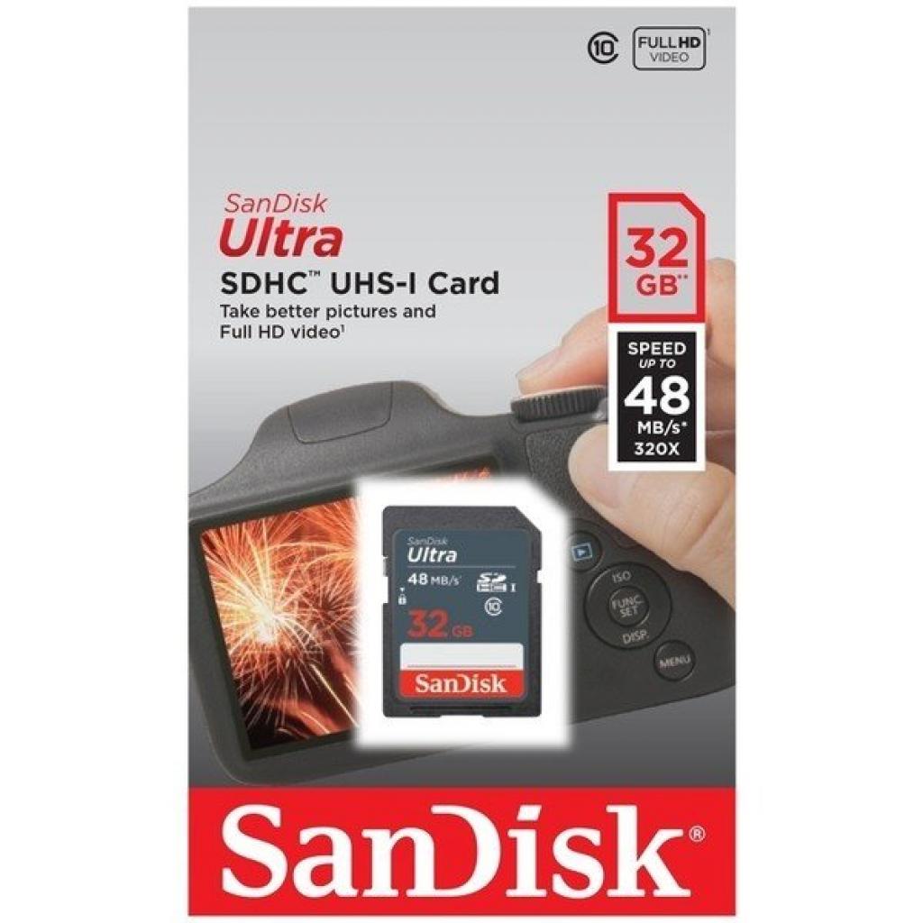 Карта пам'яті SanDisk 32GB SDHC class 10 UHS-I Ultra Lite (SDSDUNR-032G-GN3IN) - зображення 3