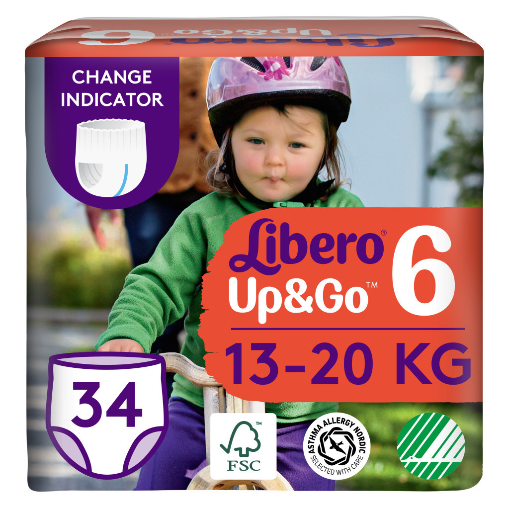 Підгузки Libero Up&Go 6 (13-20 кг) 38 шт (7322540732290) - зображення 1