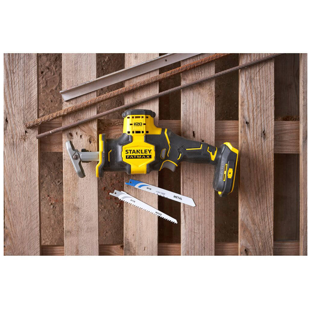 Шабельна пила Stanley FatMax безщіткова, 18ВLi-Ion, 0-2800 ход/хв, хід 19 мм (без АКБ та ЗП) (SFMCS305B) - изображение 7