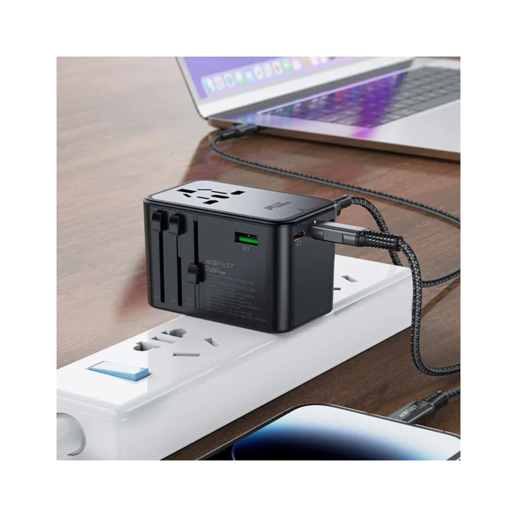 Зарядний пристрій Acefast 5xUSB 75W (3xUSB-C + 2xUSB-A) Gan Z1 Fast Charger (6974316282495) - зображення 9