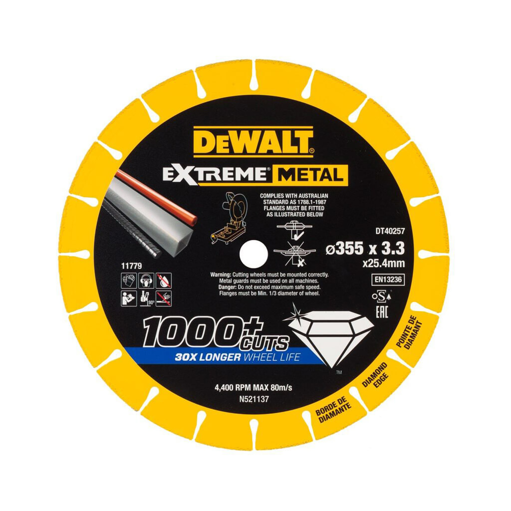 Круг відрізний DeWALT алмазний по металу 355x3.3x25.4 мм (DT40257) - зображення 1
