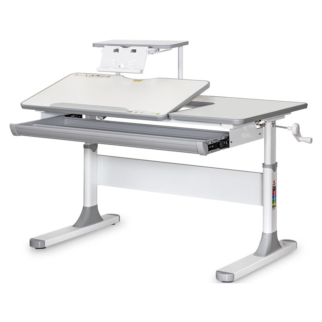 Парта Mealux Vancouver Multicolor Blue с полкой S50 (BD-620 W/G MC+BL+ S50 WG) - зображення 3