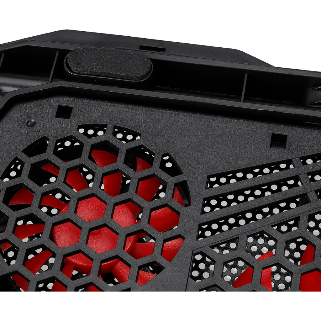 Підставка до ноутбука IceCoorel 10-15", 1*125mm 1400 RPM + 4*70mm 2500 RPM, 2*USB, 365x297x30mm, Red (K5Red) - зображення 7