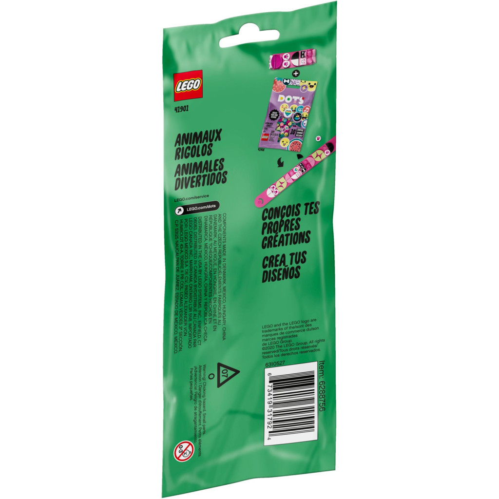 Конструктор LEGO Браслет DOTs Кумедні тварини 33 деталі (41901) - зображення 4