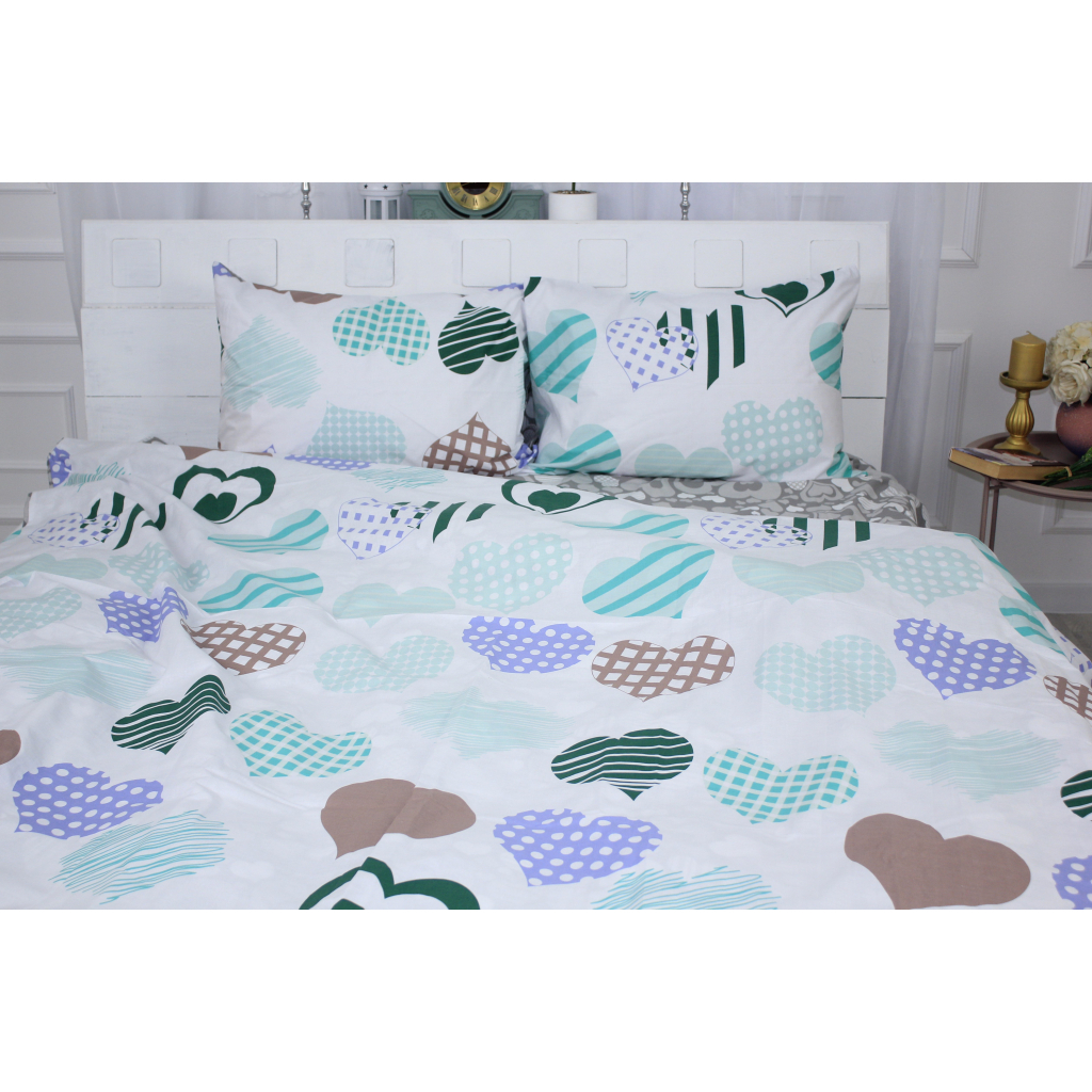 Постільна білизна MirSon Бязь 17-0533 Hearts 2х160х220 (2200003785548) - зображення 2