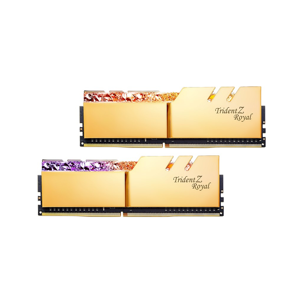 Модуль пам'яті для комп'ютера DDR4 64GB (2x32GB) 3600 MHz TridentZ RGB Royal Gold G.Skill (F4-3600C18D-64GTRG) - зображення 1