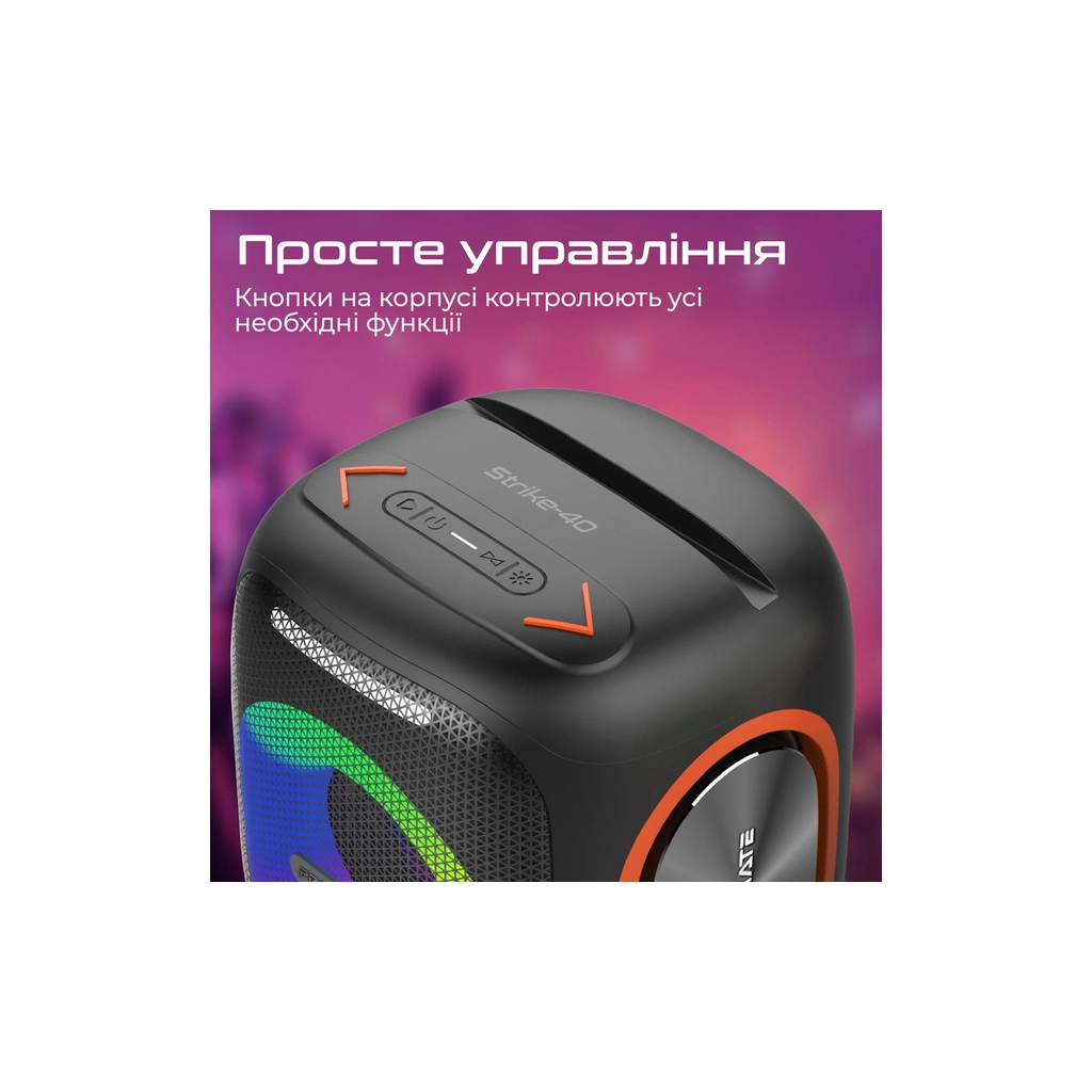 Акустична система Promate Strike-40 40W Black (strike-40) - зображення 9