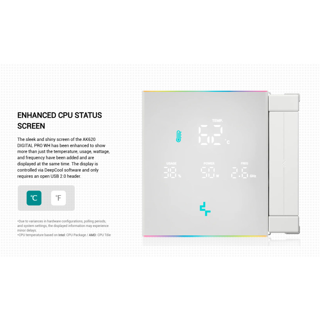 Кулер до процесора Deepcool AK620 Digital Pro White (R-AK620-WHAPMN-G) - зображення 12