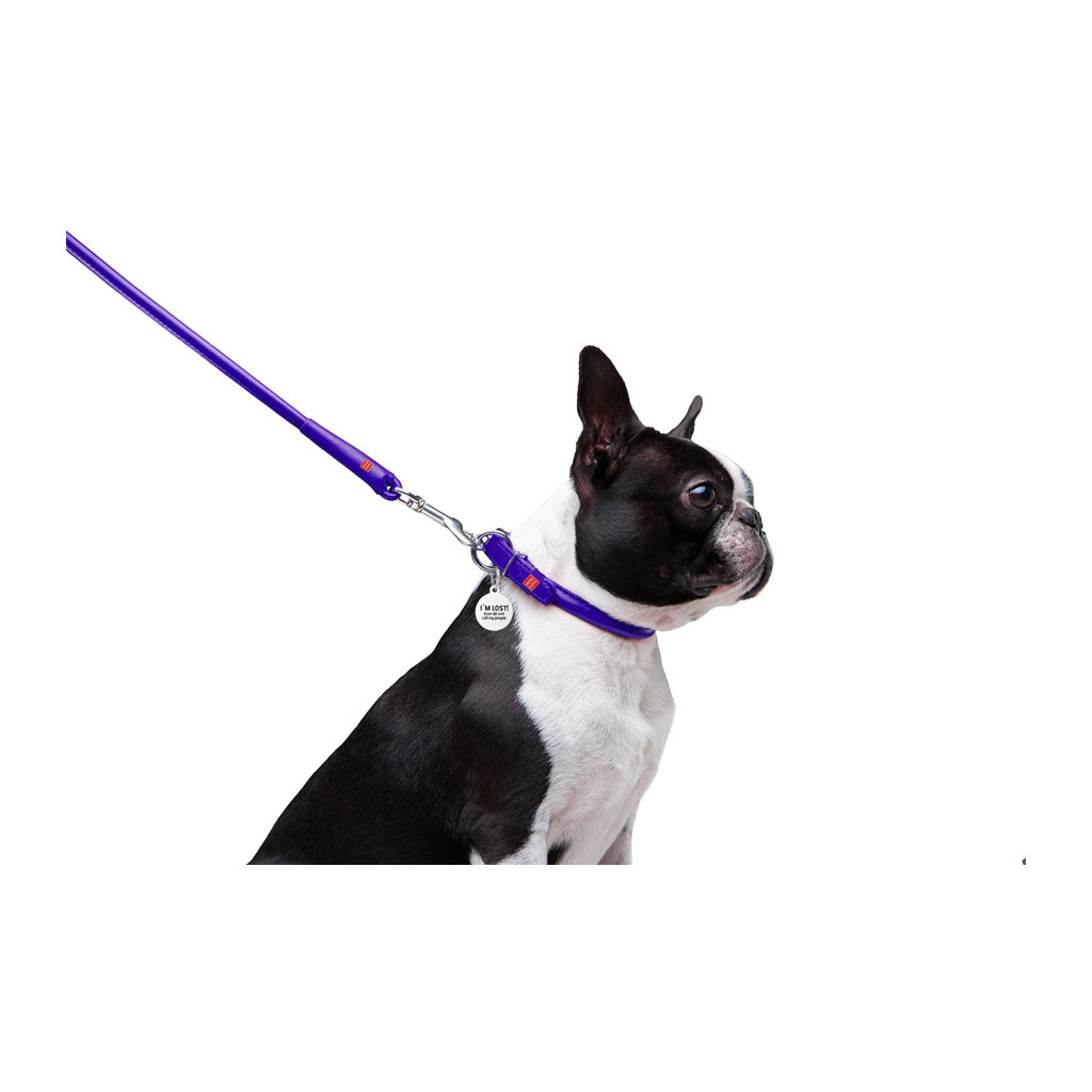 Повідець для собак WAUDOG Glamour круглий XS d 8 мм Д 122 см фіолетовий (33779) - зображення 4