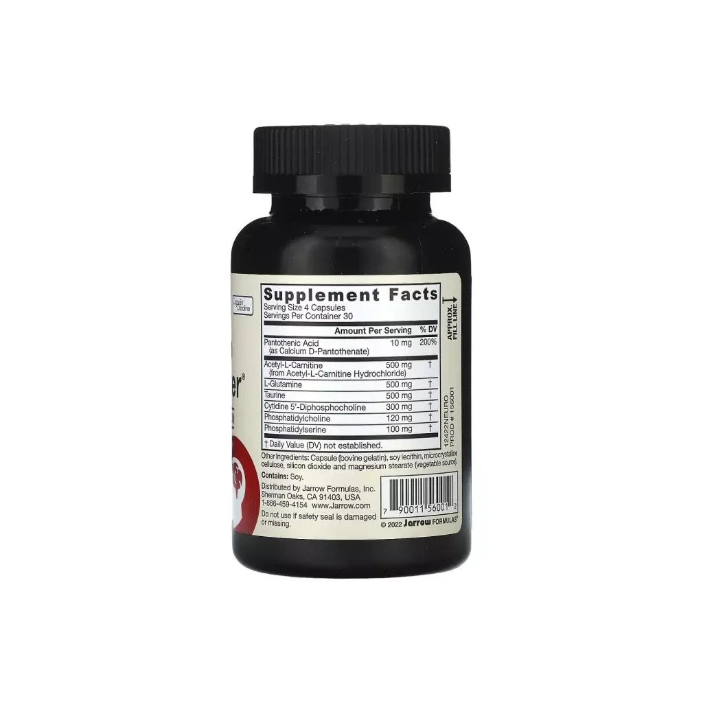 Вітамінно-мінеральний комплекс Jarrow Formulas Добавка для нормалізації роботи мозку, Neuro Optimizer, 120 капсул (JRW56001) - зображення 2