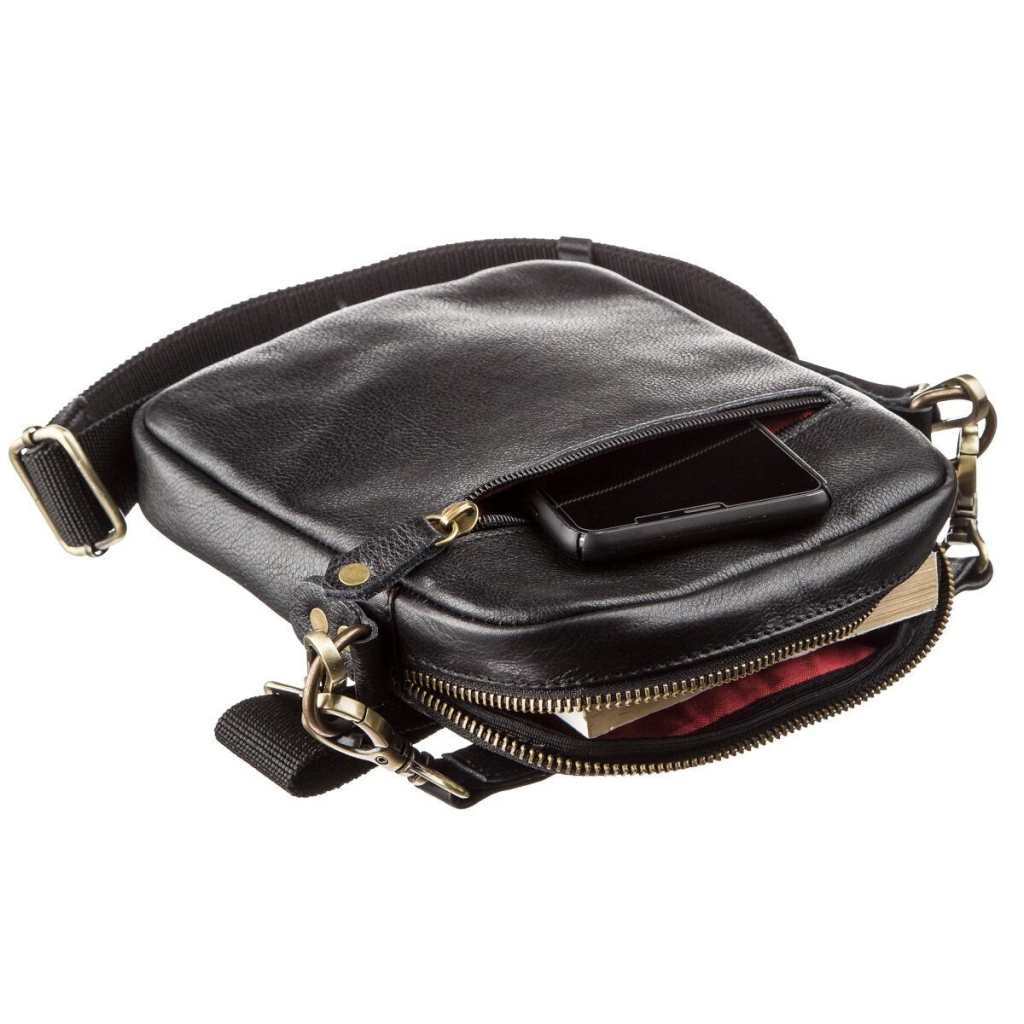 Сумка Shvigel Чоловіча шкіряна Чорна (19110) - зображення 7