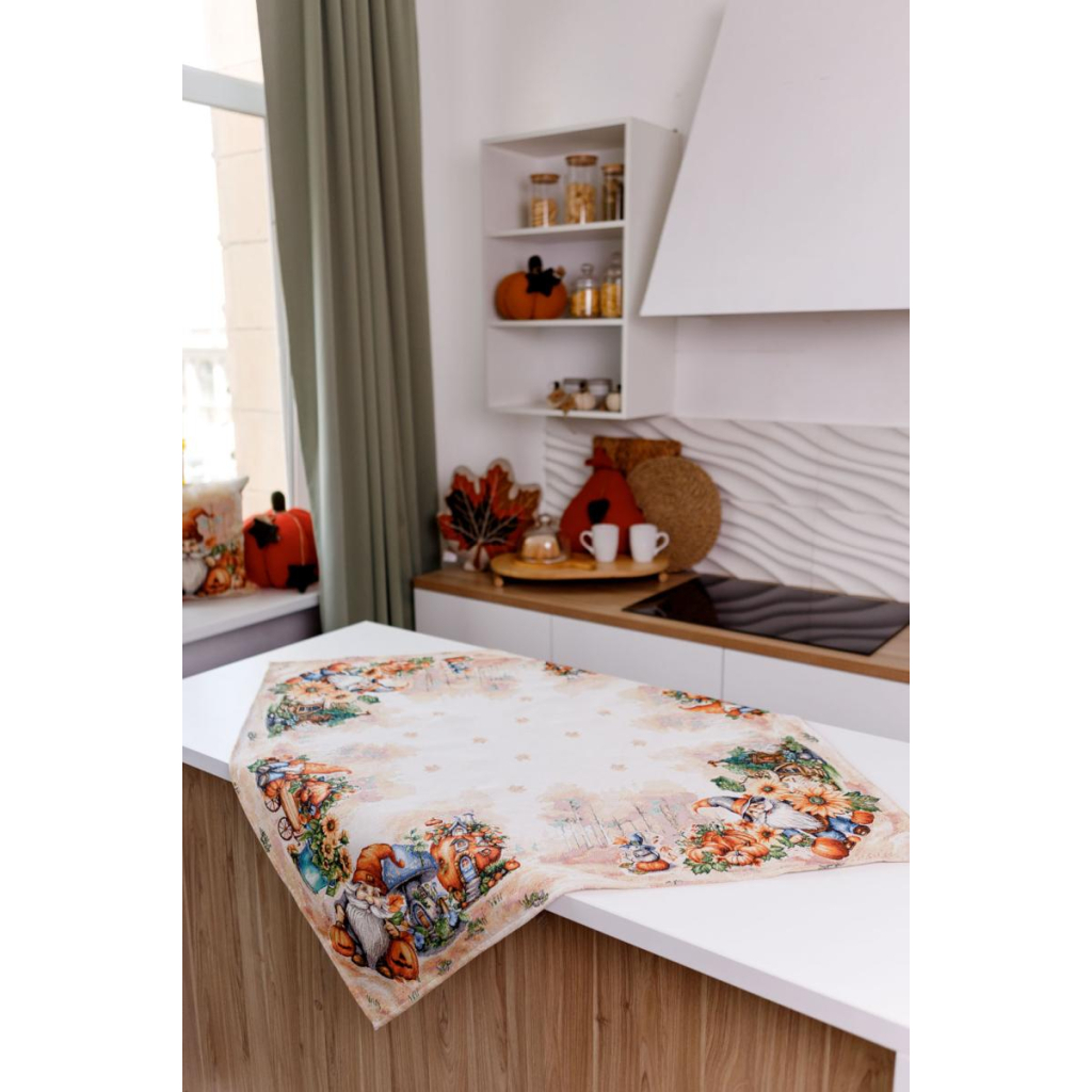 Скатертина Прованс гобеленова Гарбузові гноми 135х180 (036204) - зображення 9