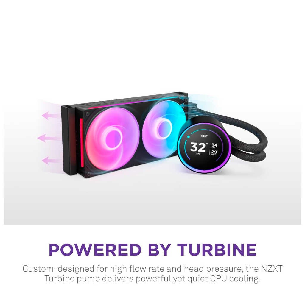 Система рідинного охолодження NZXT Kraken Elite RGB 240mm (RL-KR24E-B2) - зображення 7
