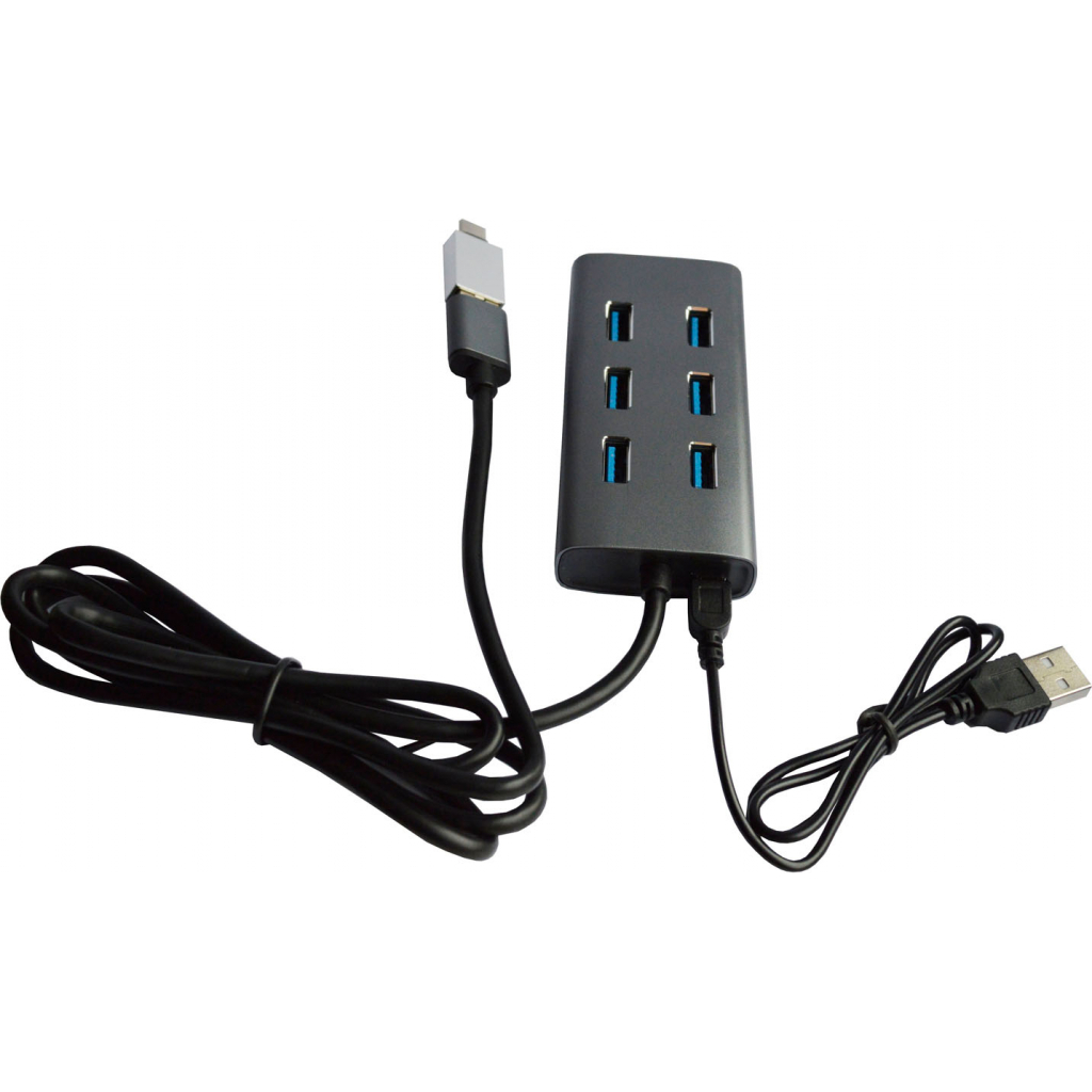 Концентратор Maiwo USB 3.0 Type-A / Type-C to 7х USB3.0 (KH700) - зображення 2