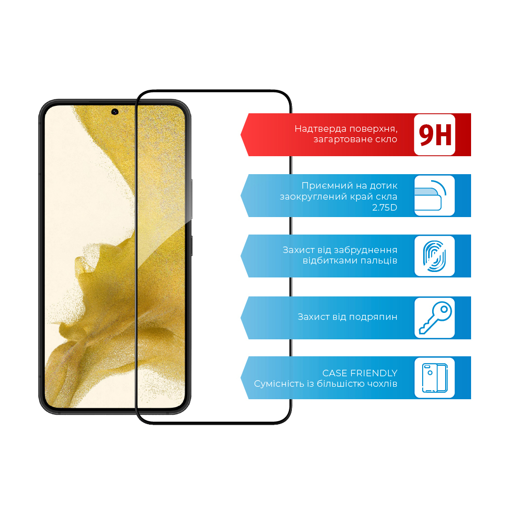 Скло захисне ACCLAB Full Glue Samsung S22 Plus (1283126523021) - зображення 3