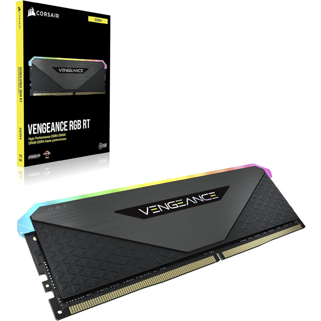 Модуль пам'яті для комп'ютера DDR4 32GB (2x16GB) 3600 MHz Vengeance RGB RT Black Corsair (CMN32GX4M2Z3600C18) - зображення 6