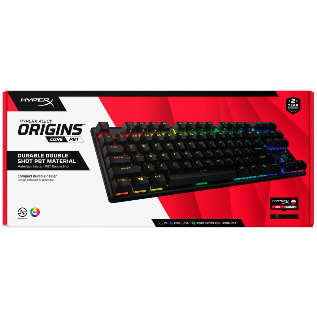 Клавіатура HyperX Alloy Origins Core PBT HX Red (639N7AA) - зображення 8