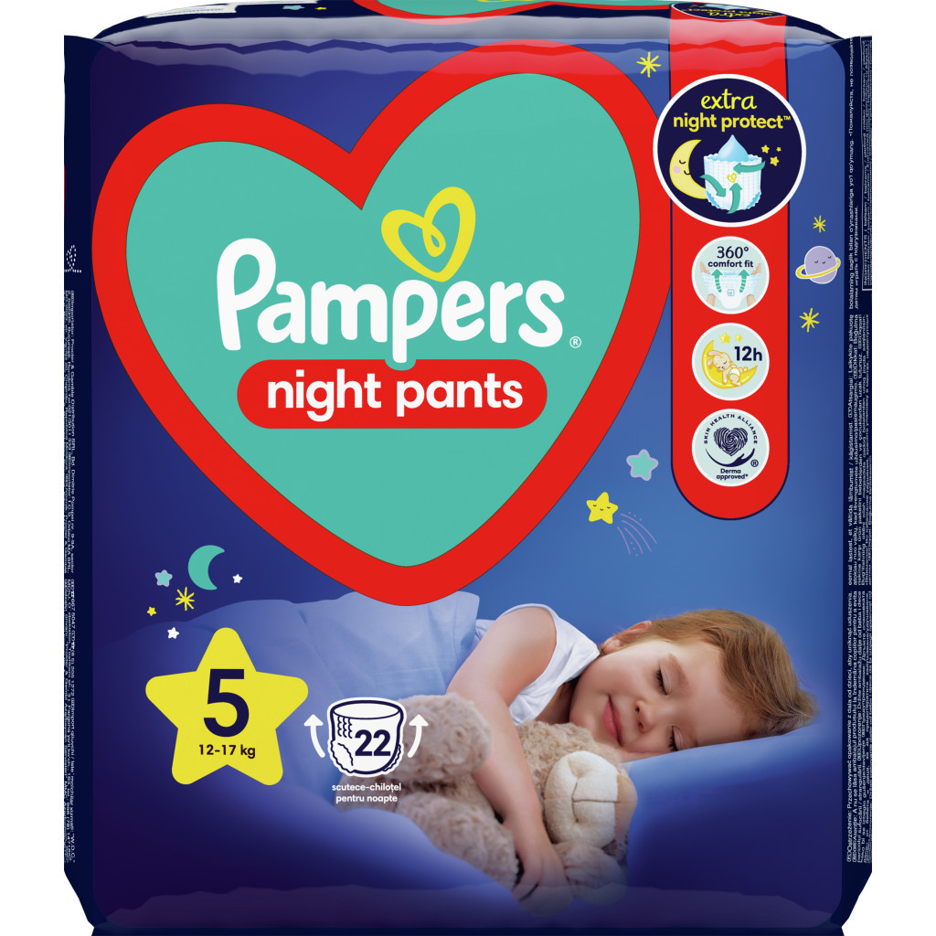 Підгузки Pampers трусики нічні Night Pants Розмір 5 (12-17кг) (8006540234730) - зображення 2