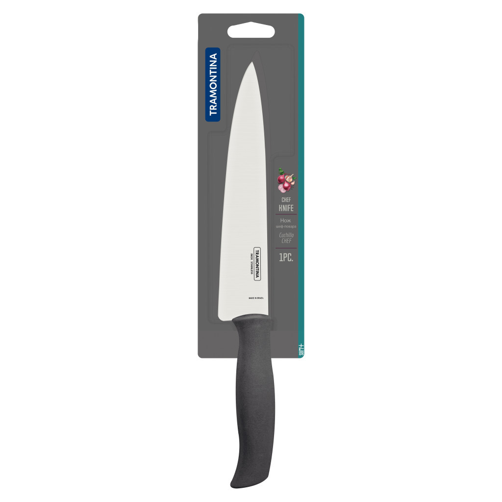 Кухонний ніж Tramontina Soft Plus Grey Chef 203 мм (23664/168) - зображення 2