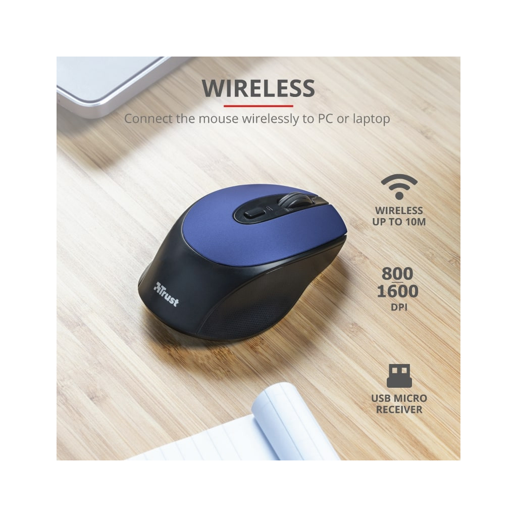 Мишка Trust Zaya Rechargeable Wireless Blue (24018) - зображення 8