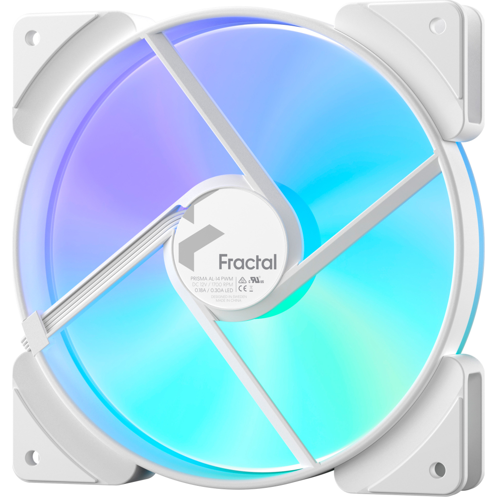 Кулер до корпусу Fractal Design Prisma AL-14 ARGB PWM White (FD-FAN-PRI-AL14-PWM-WT) - зображення 3