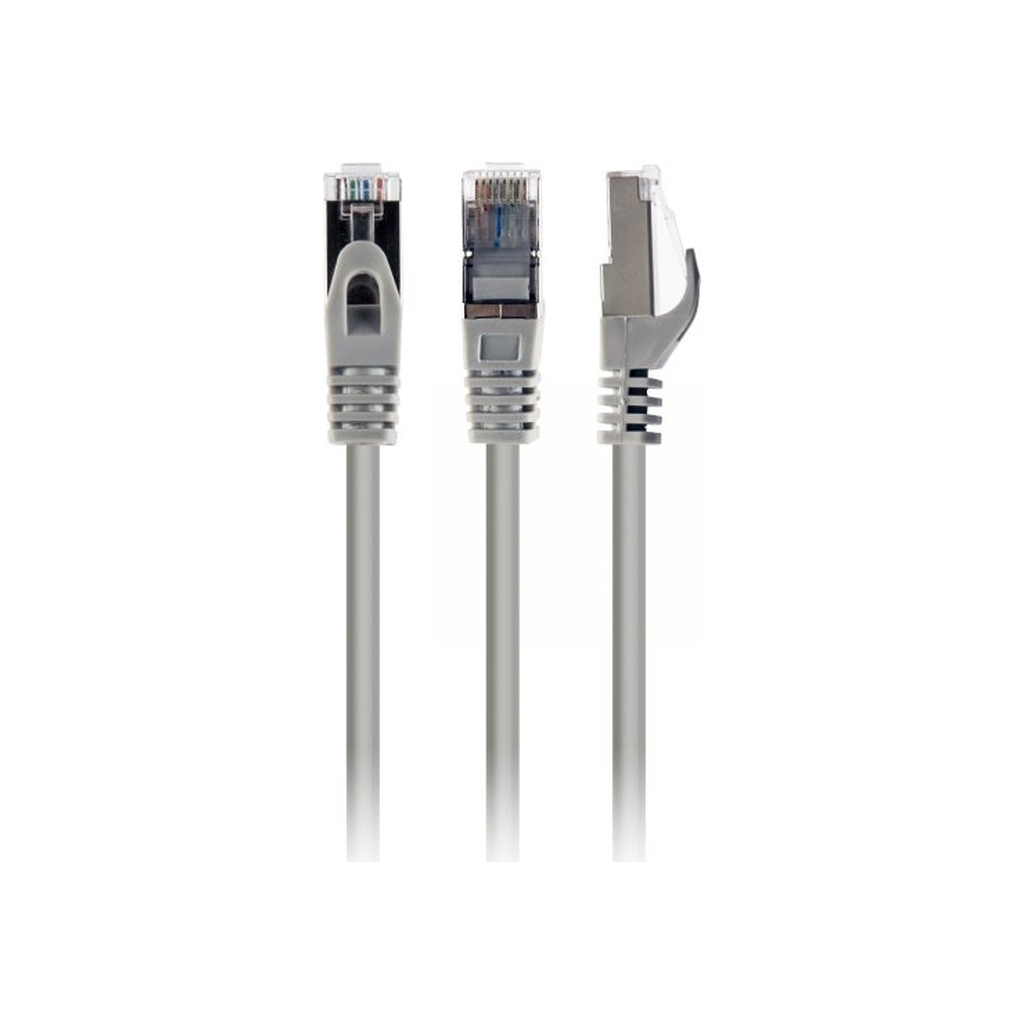 Патч-корд Cablexpert 2м S/FTP Cat 6A CU LSZH grey (PP6A-LSZHCU-2M) - зображення 1
