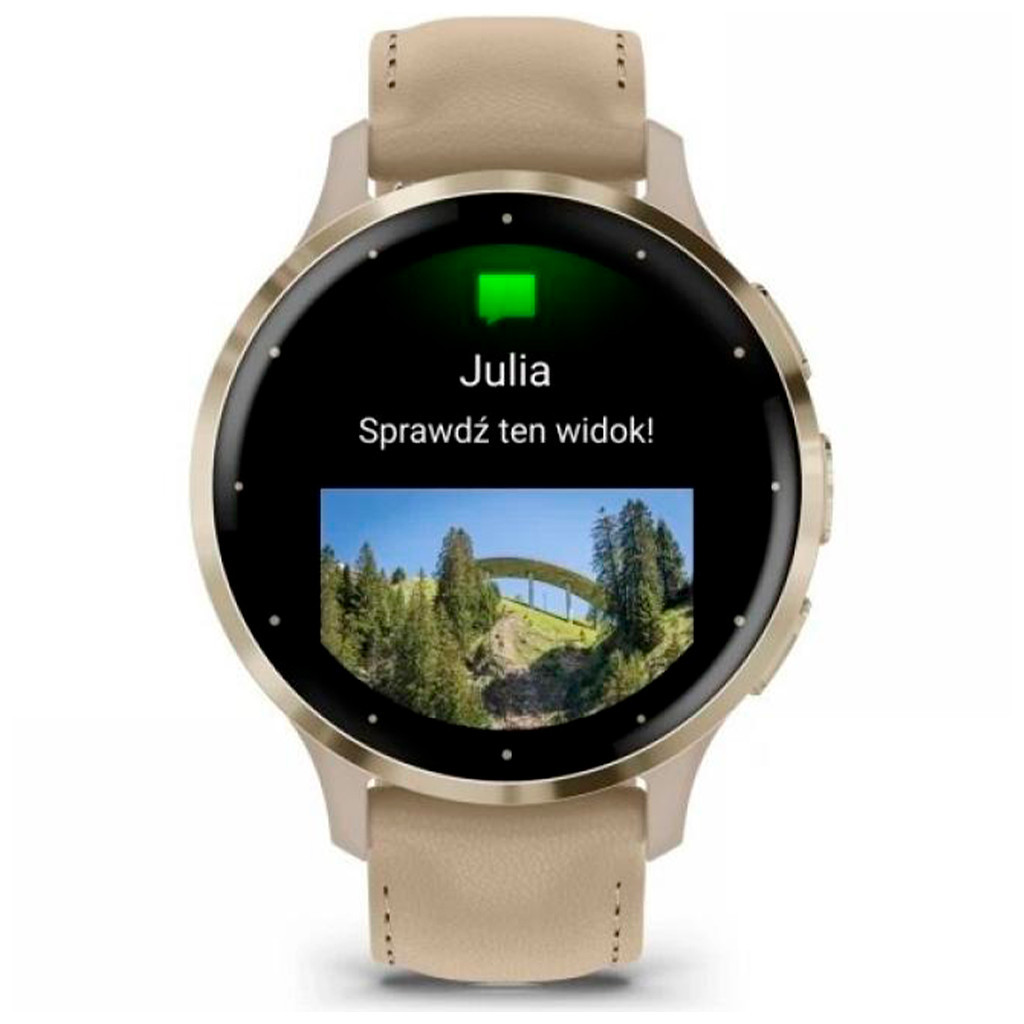 Смарт-годинник Garmin Venu 3S, Fr. Gray + Soft Gold, Leather, GPS (010-02785-55) - зображення 7