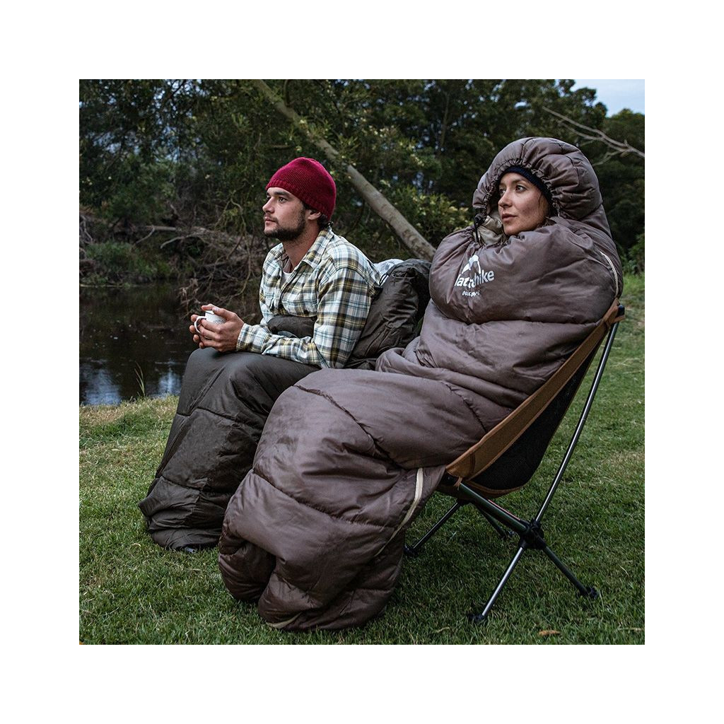 Спальний мішок Naturehike з капюшоном U250 NH20MSD07 (6°C) лівий, коричневий (6927595767207-L) - зображення 3