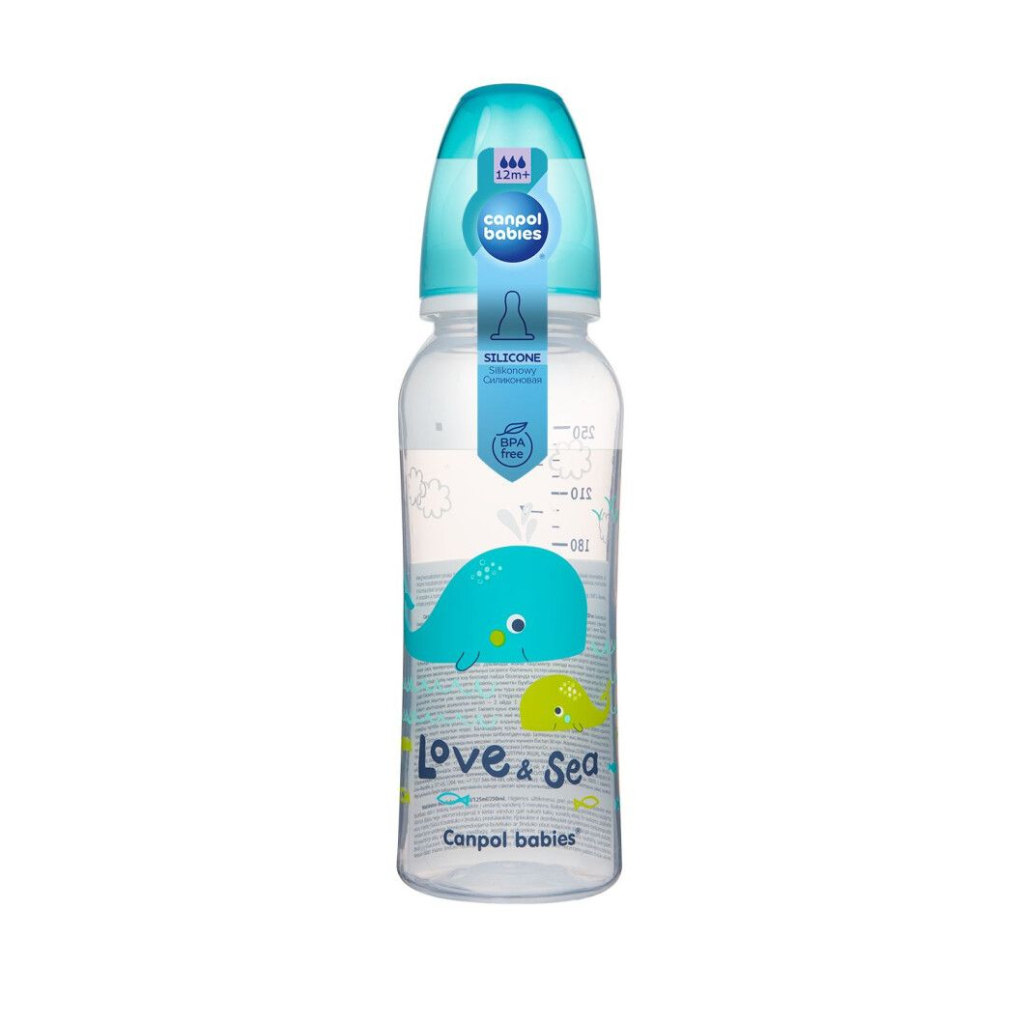 Пляшечка для годування Canpol babies PP LOVE&SEA 250 мл бірюзовий (59/400_tur) - зображення 2