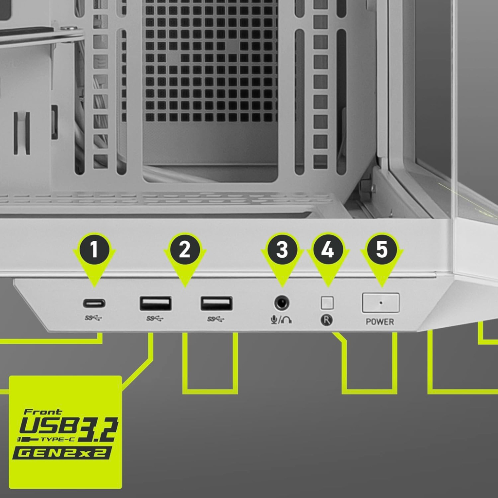 Корпус MSI MAG PANO 100L PZ WHITE - зображення 4