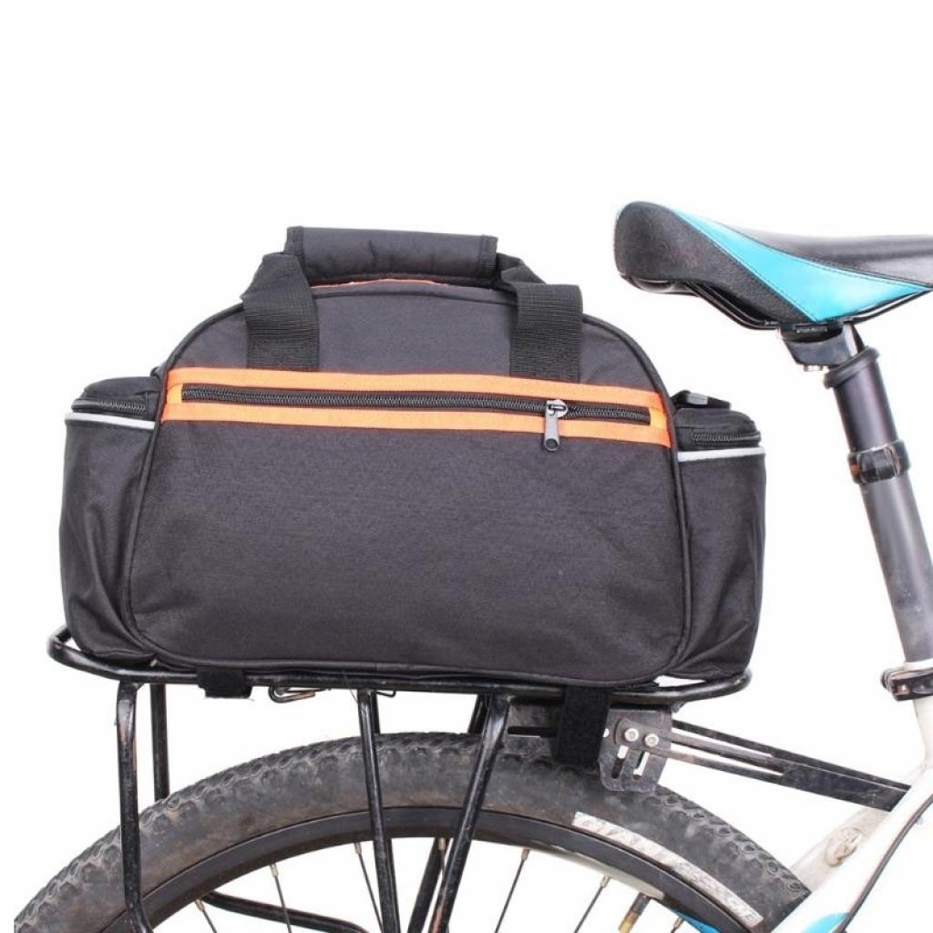 Велосумка на багажник Bravvos BC-BG163 40х16х21cm 15л Black/Orange (BIB-050) - зображення 3