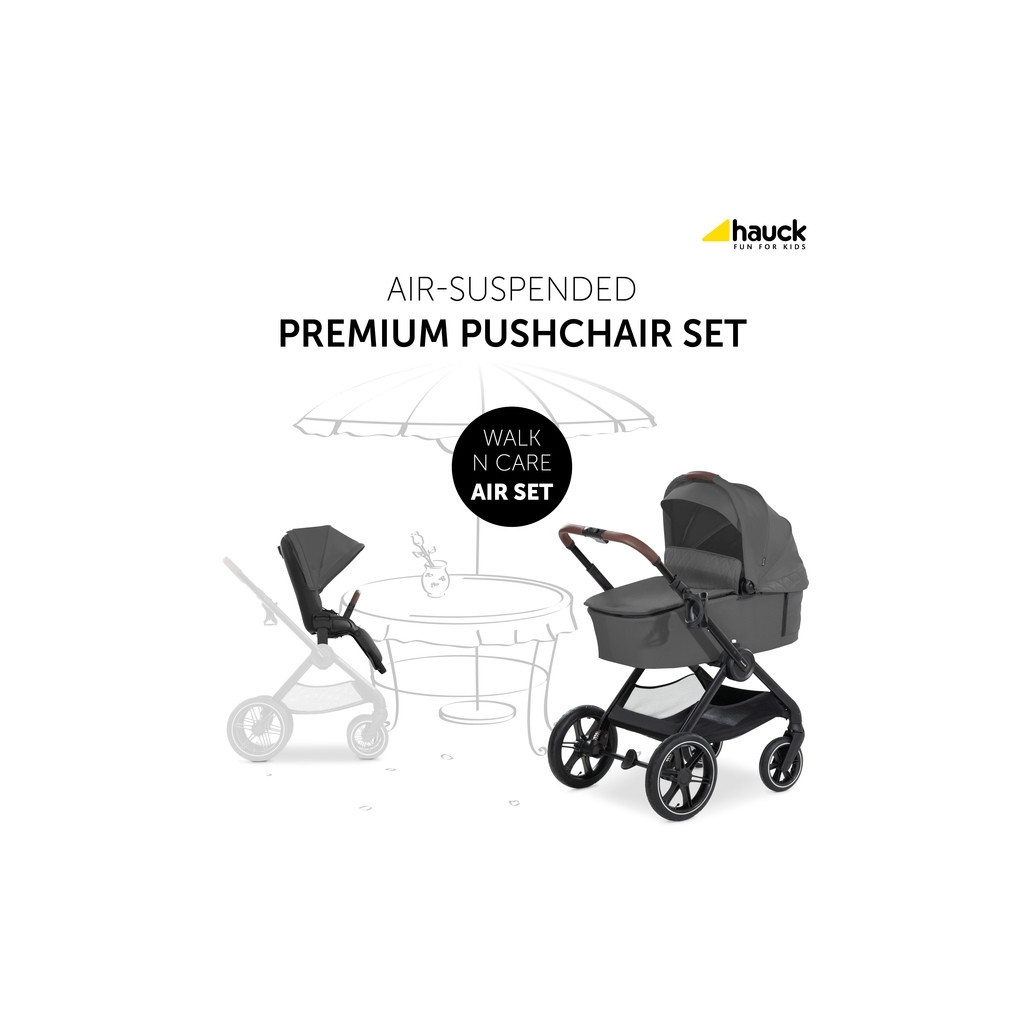 Коляска Hauck 2 в 1 Walk N Care Air (Dark Grey) (16548-5) - зображення 10