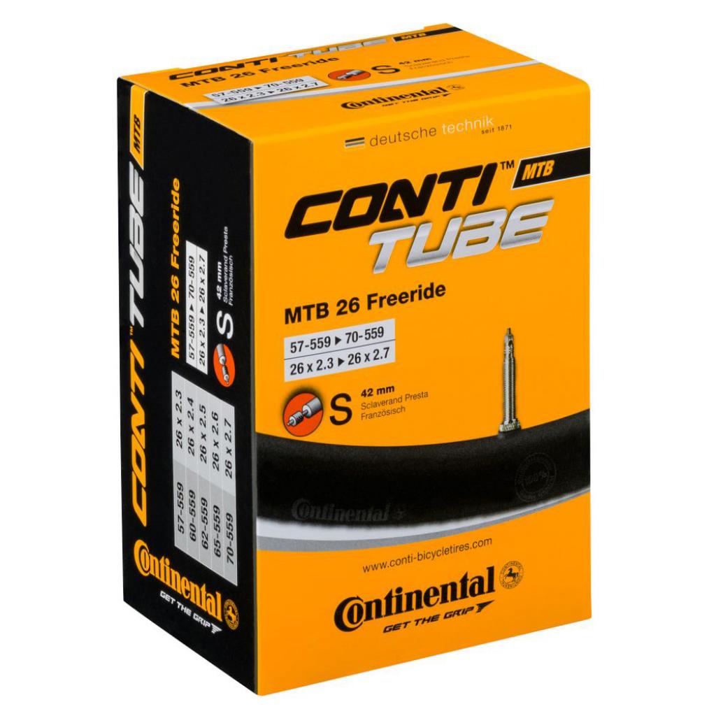 Велосипедна камера Continental MTB Freeride 26" 57-559 / 70-559 RE PR42mm (181731) - зображення 1