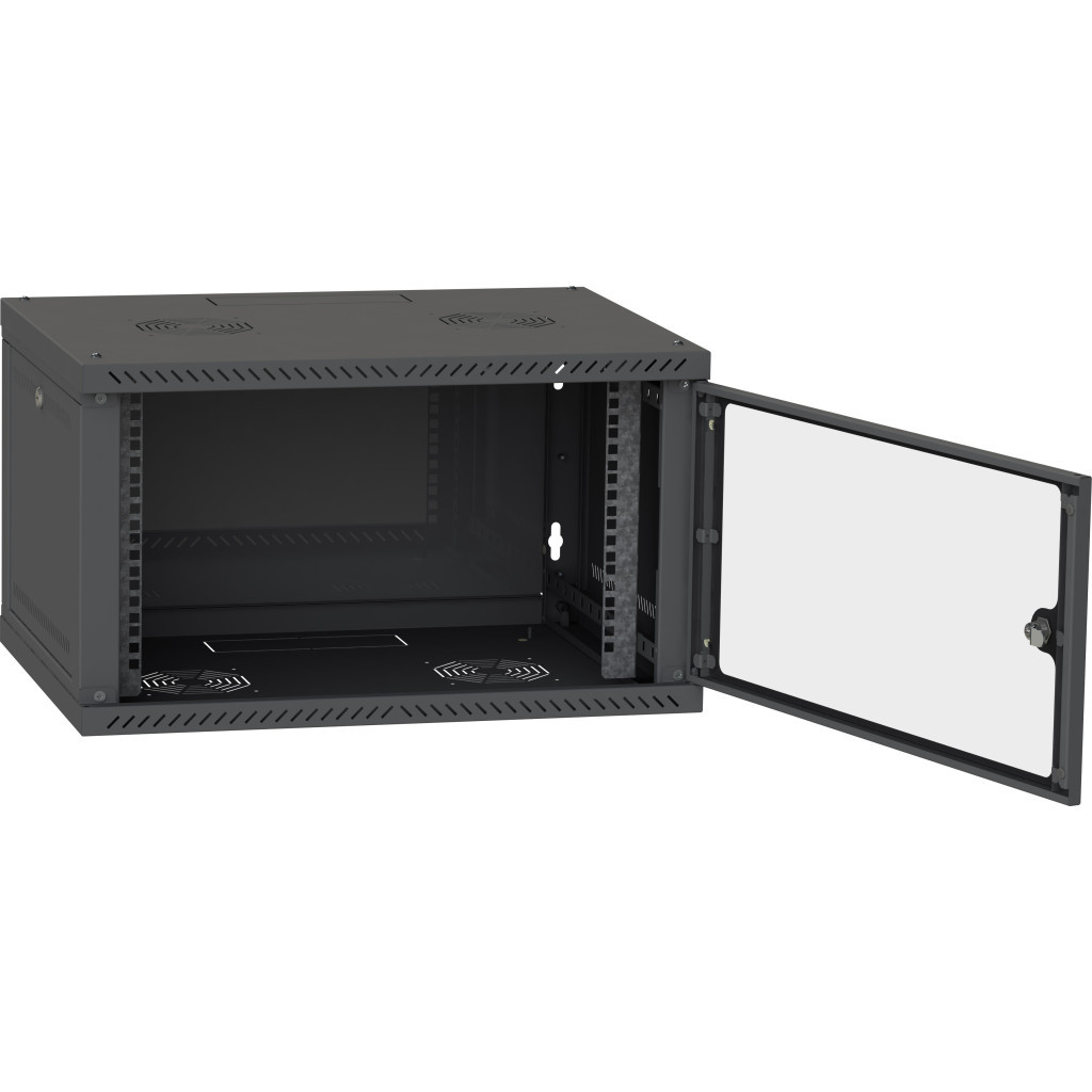 Шафа настінна Ipcom 6U, 600*350, RAL9005 (СН-6U-060х035-ДС-9005) - зображення 2