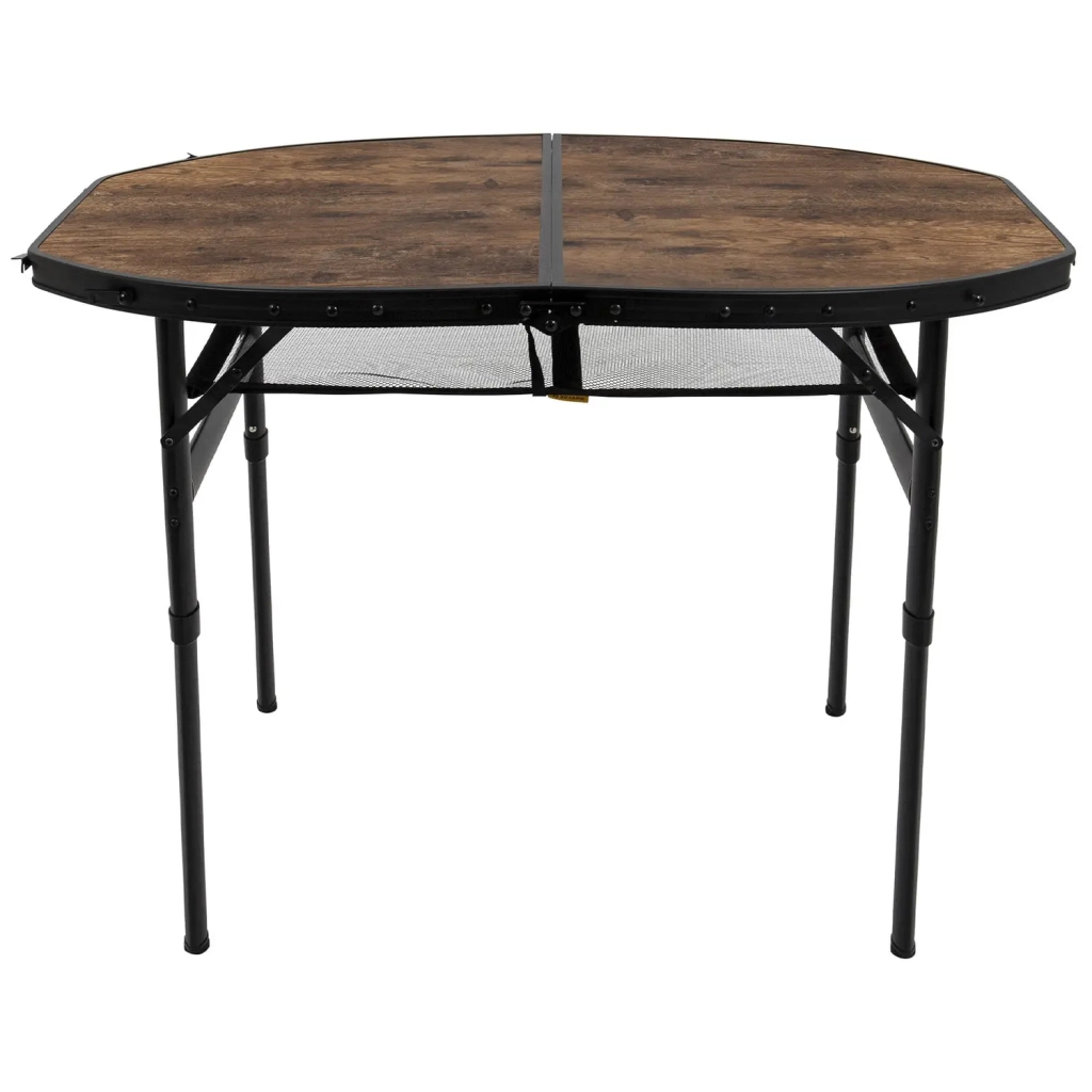 Туристичний стіл Bo-Camp Woodbine Oval 100x70 cm Black/Wood look (1404185) - зображення 2