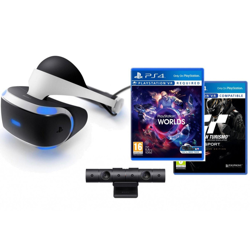 Окуляри віртуальної реальності Sony PlayStation VR (Camera +GTSport +VR Worlds) - зображення 1