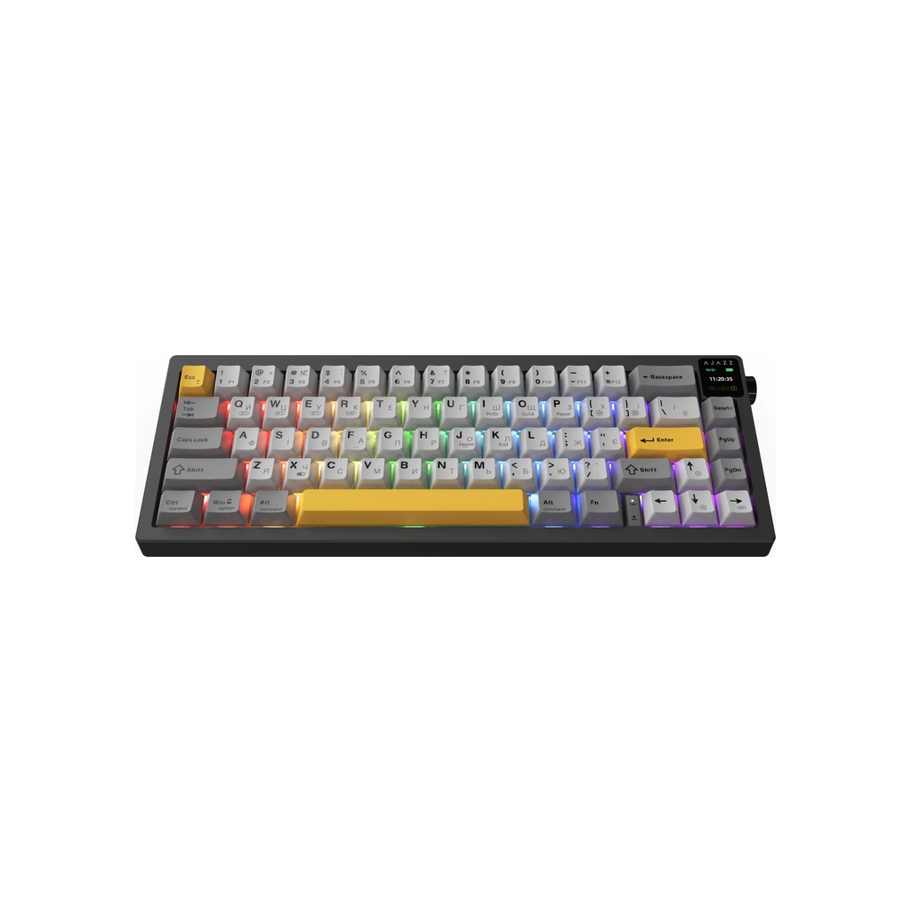 Клавіатура Ajazz AK650 Flying Fish Switch Black RGB USB/Wireless/Bluetooth UA Black (AK650-FF-BGY) - зображення 5
