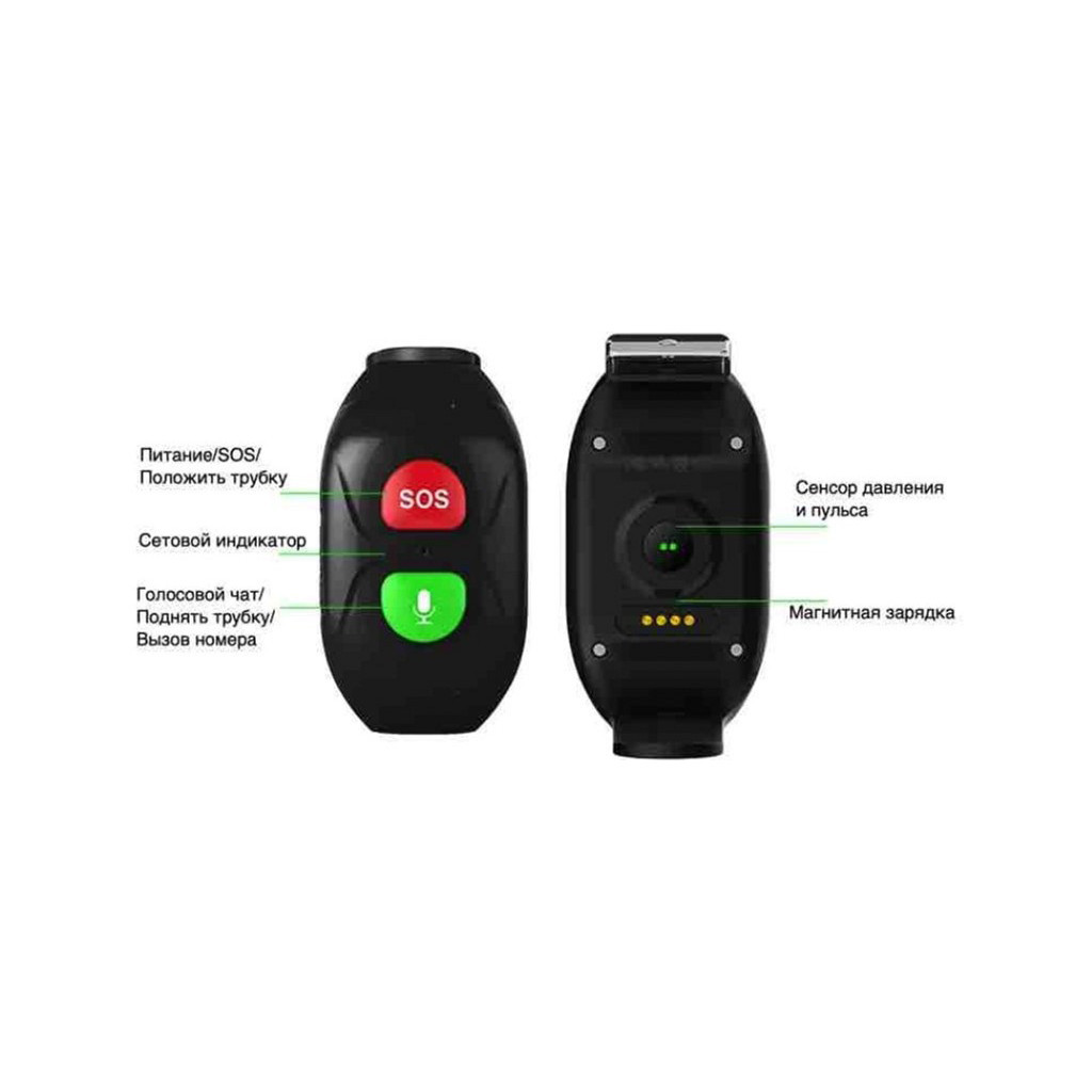 Фітнес браслет GoGPS М03 кнопка SOS black/red (M03BKRD) - изображение 4