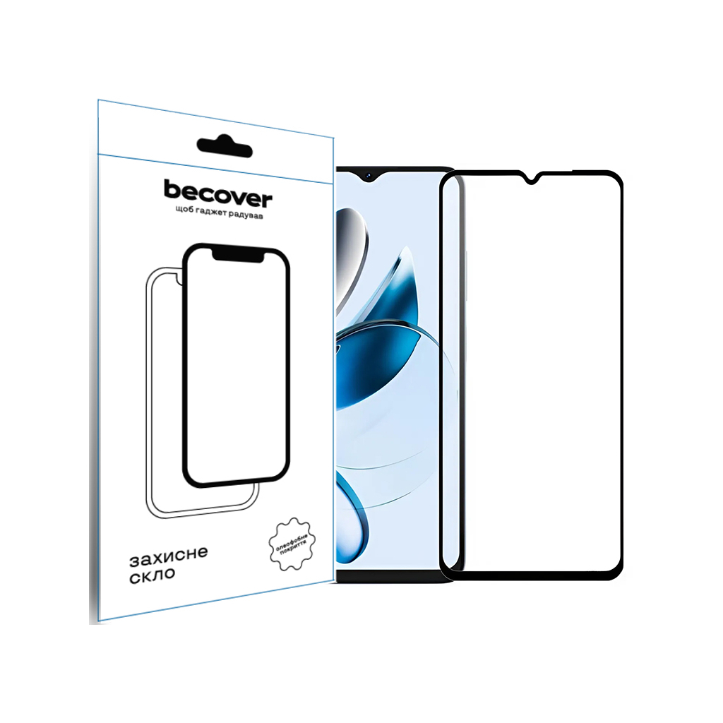 Скло захисне BeCover Blackview Color 8 Black (712127) - зображення 1