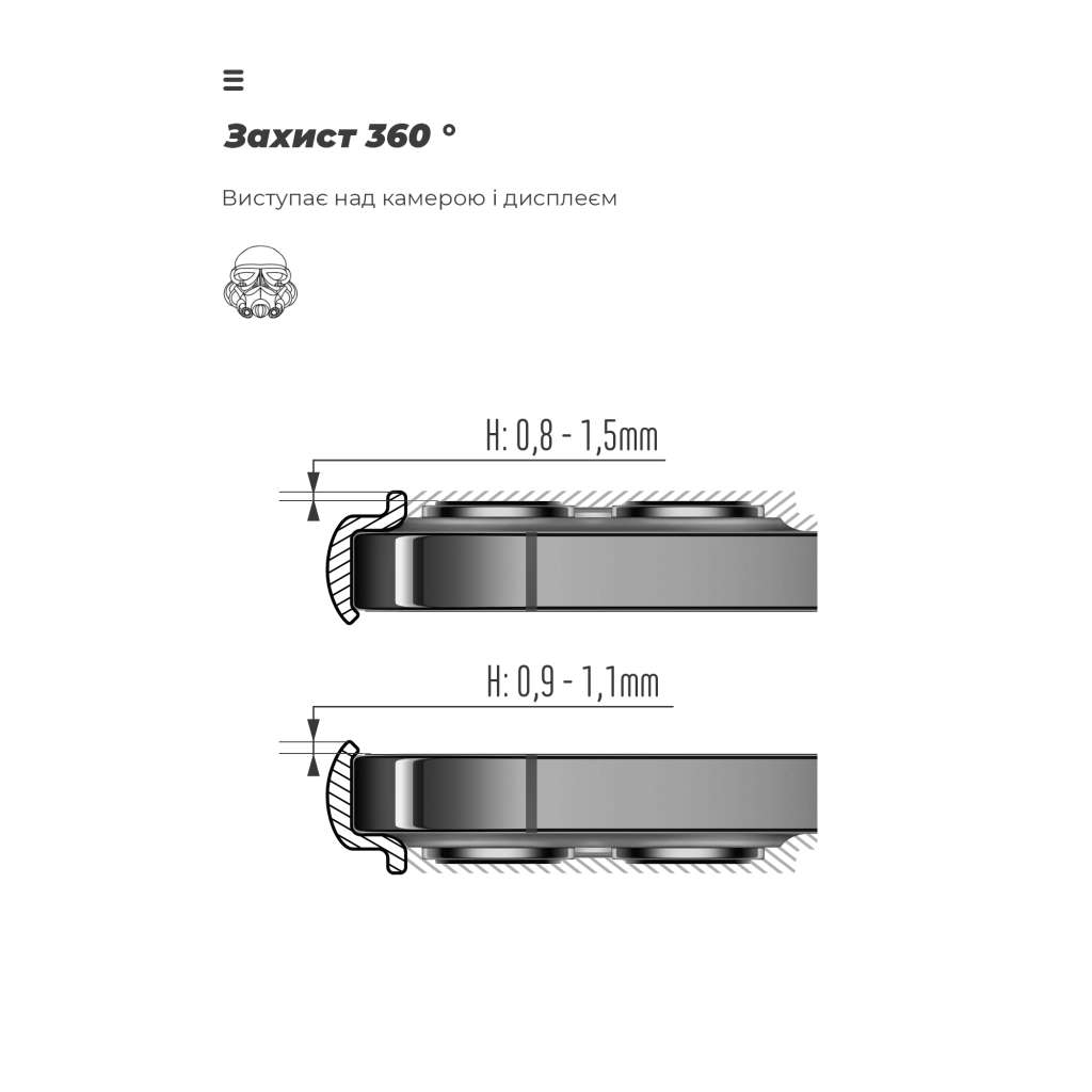 Чохол до мобільного телефона Armorstandart ICON Samsung A35 5G (A356) Camera cover Black (ARM76388) - зображення 5