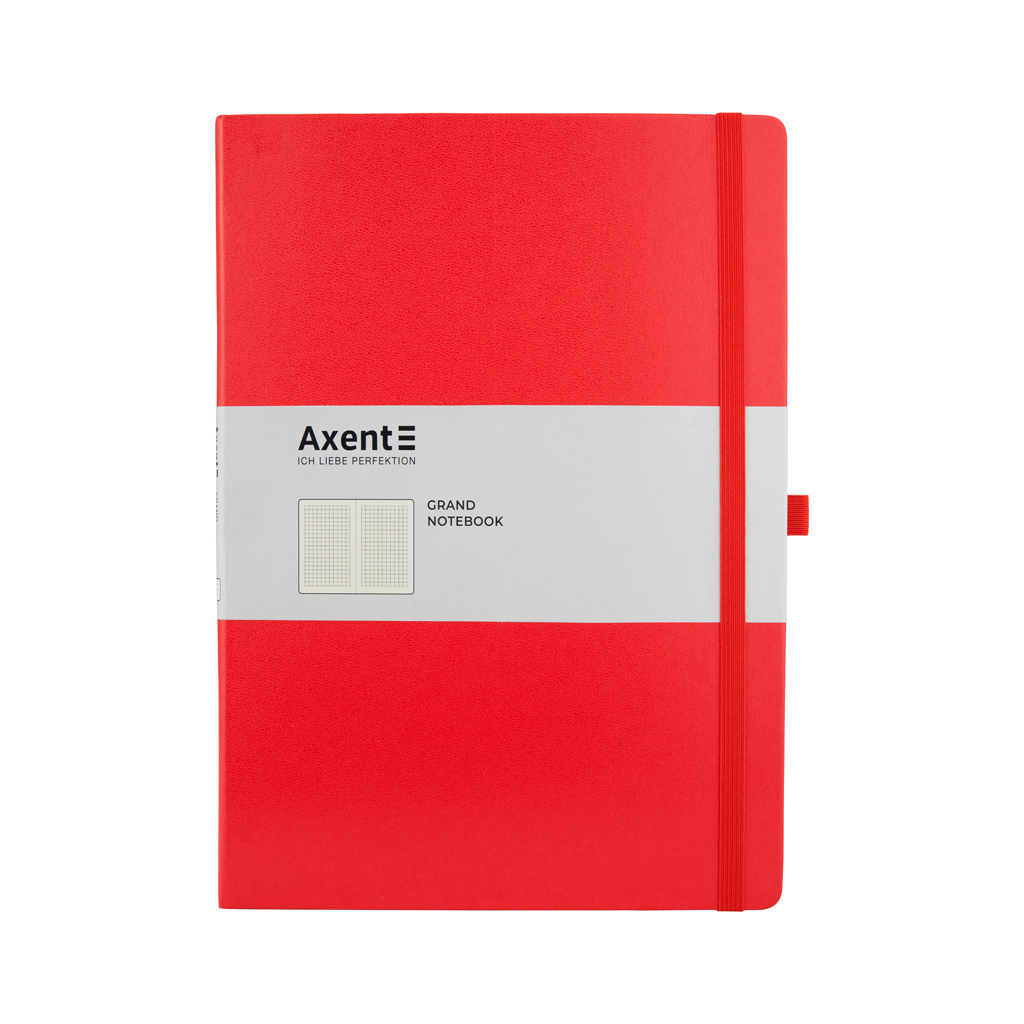 Блокнот Axent Partner Grand, 210х295, 100 арк, кліт, червоний (8203-06-A) - зображення 1