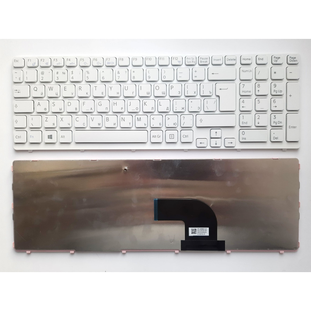 Клавіатура ноутбука Sony SVE15 (E15 Series) біла з білою рамкою UA (A43533) - зображення 1