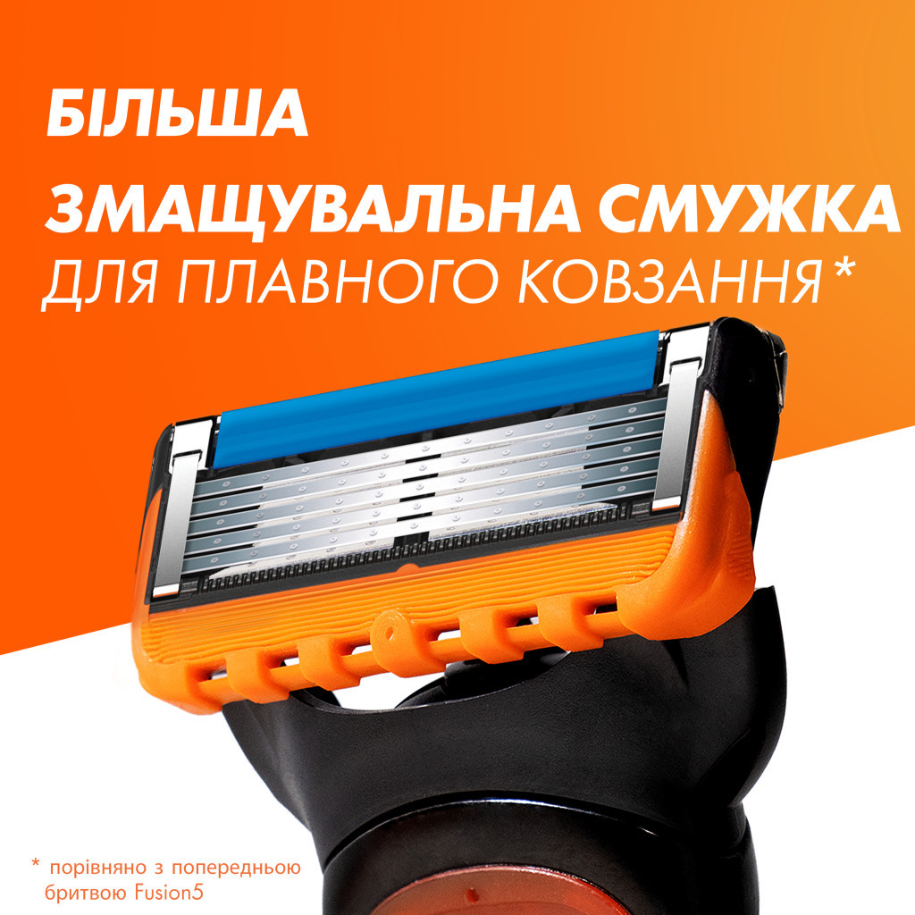 Набір косметики Gillette Fusion5 Станок для гоління чоловічий (бритва) з 1 змінним лезом + Гель для гоління 200 мл (8700216075329) - зображення 6