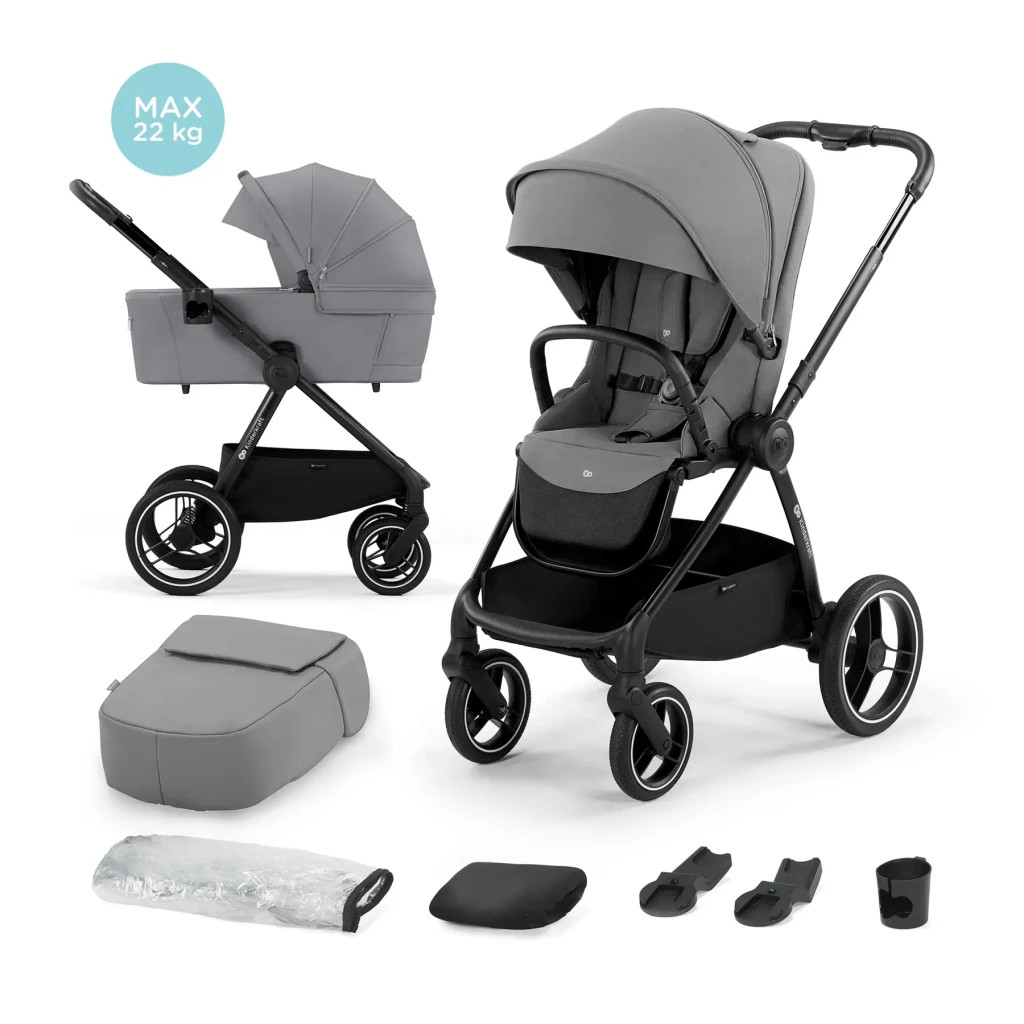Коляска Kinderkraft 2 в 1 Nea Platinum Grey (KSNEA000GRY2000) (5902533919826) - зображення 12