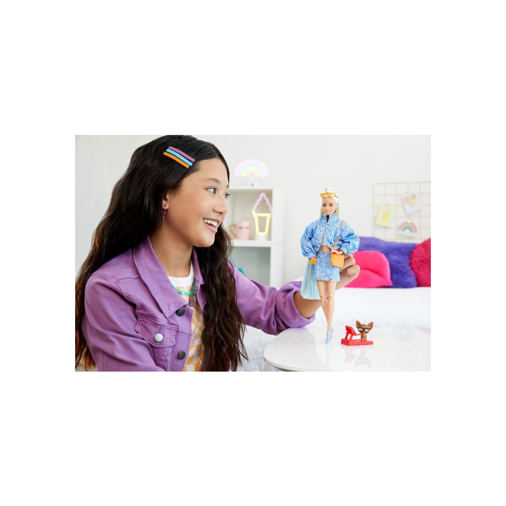 Лялька Barbie "Екстра" білявка з пучком на розпущеному волоссі (HHN08) - зображення 6