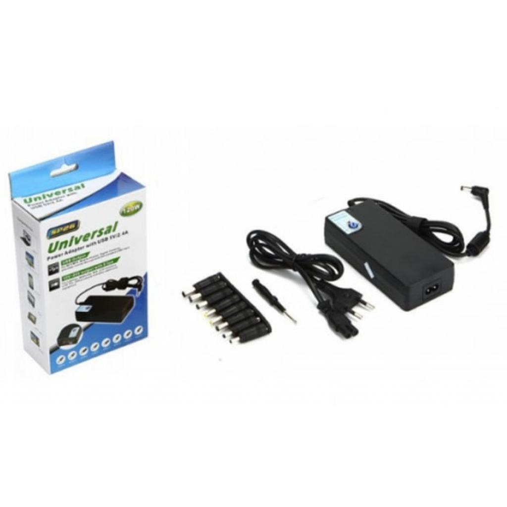 Блок живлення до ноутбуку Merlion 120W Universal, ручн. регулировка, 8 разъемов, 1*USB 5V/2.4A (YT-UPS120W) - зображення 1