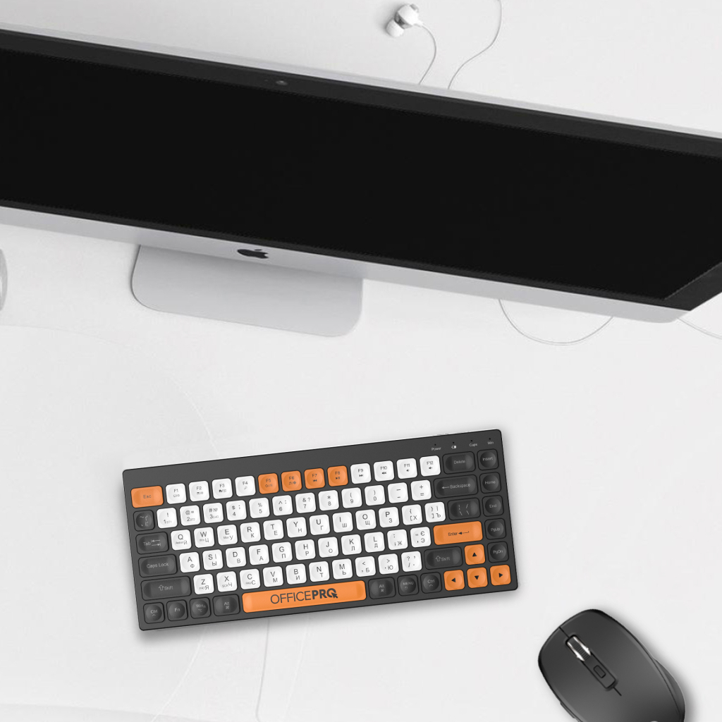 Клавіатура OfficePro SK955B Wireless/Bluetooth Black (SK955B) - зображення 7