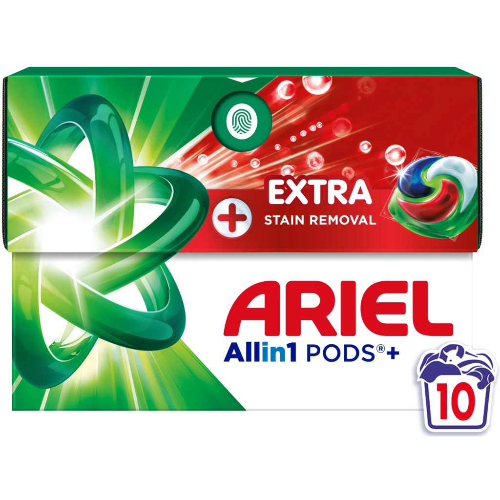 Капсули для прання Ariel Pods+ All-in-1 Extra Stain Removal Екстрасила виведення плям 10 шт. (8700216764704) - зображення 1
