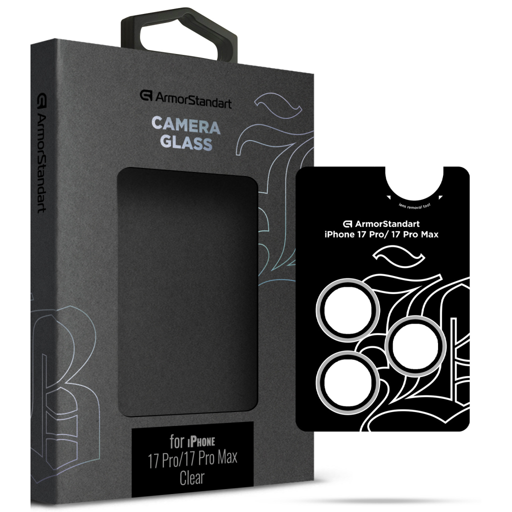 Скло захисне Armorstandart for Camera Supreme BI Apple iPhone 17 Pro / 17 Pro Max Transparent (ARM86441) - зображення 1