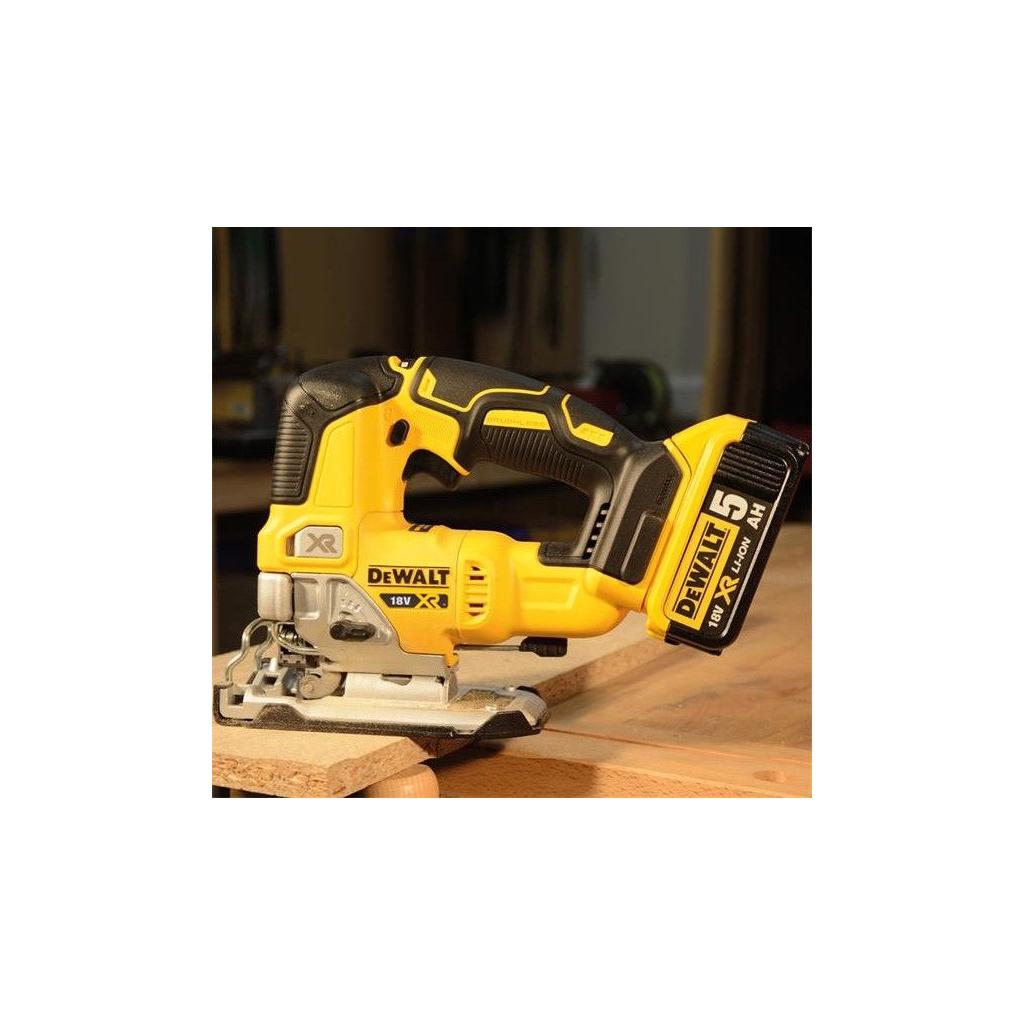 Електролобзик DeWALT 18В XR Li-lon, безщітковий, 2x5Ah, ЗП, кейс TSTAK (DCS334P2) - изображение 8